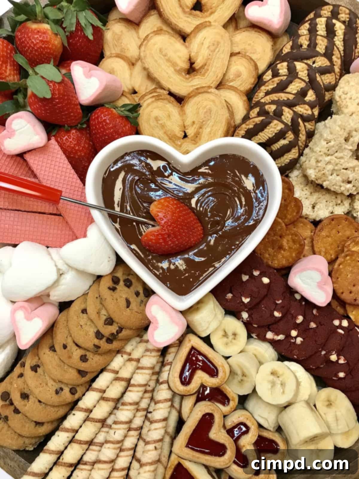 Valentine's Chocolate Fondue Board