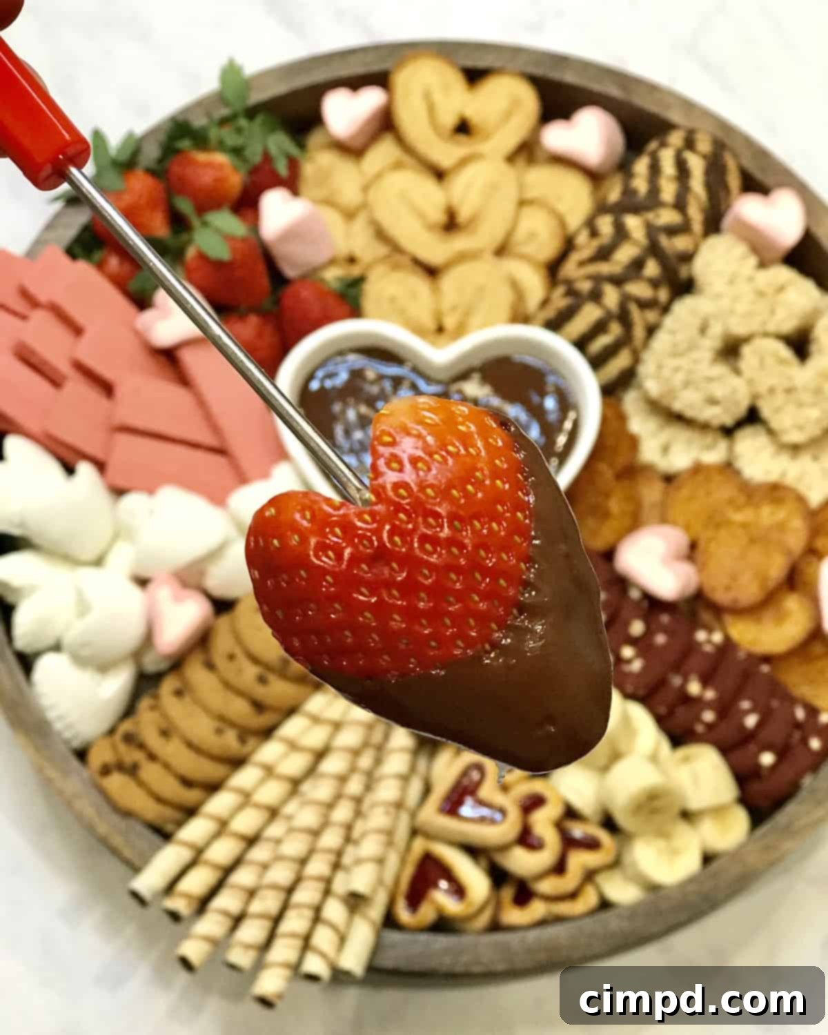 Valentine's Chocolate Fondue Board