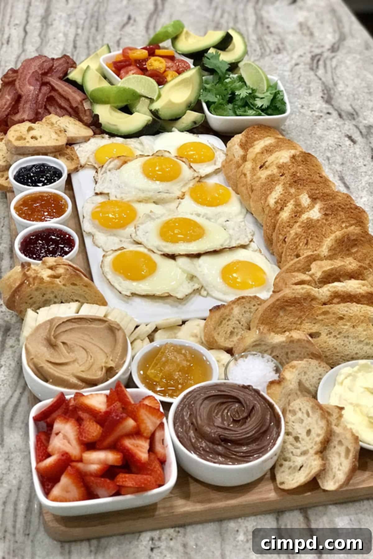 Build Your Own Toast Board 3 Beautifully arranged Top Your Own Toast Board with various ingredients