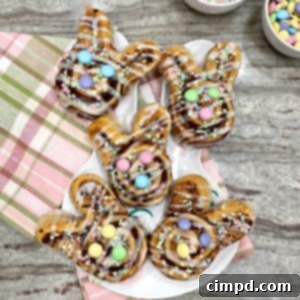 Hoppy Easter Cinnamon Swirls 11 Easter Bunny Cinnamon Rolls, a fun holiday breakfast