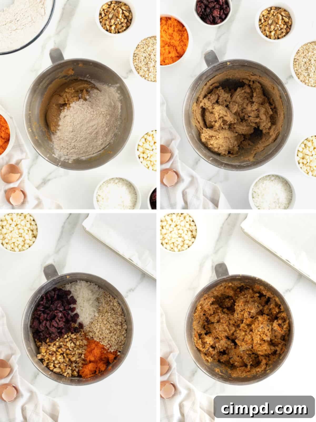 Carrot Cake Cookies by The BakerMama dough balls scooped onto baking sheet