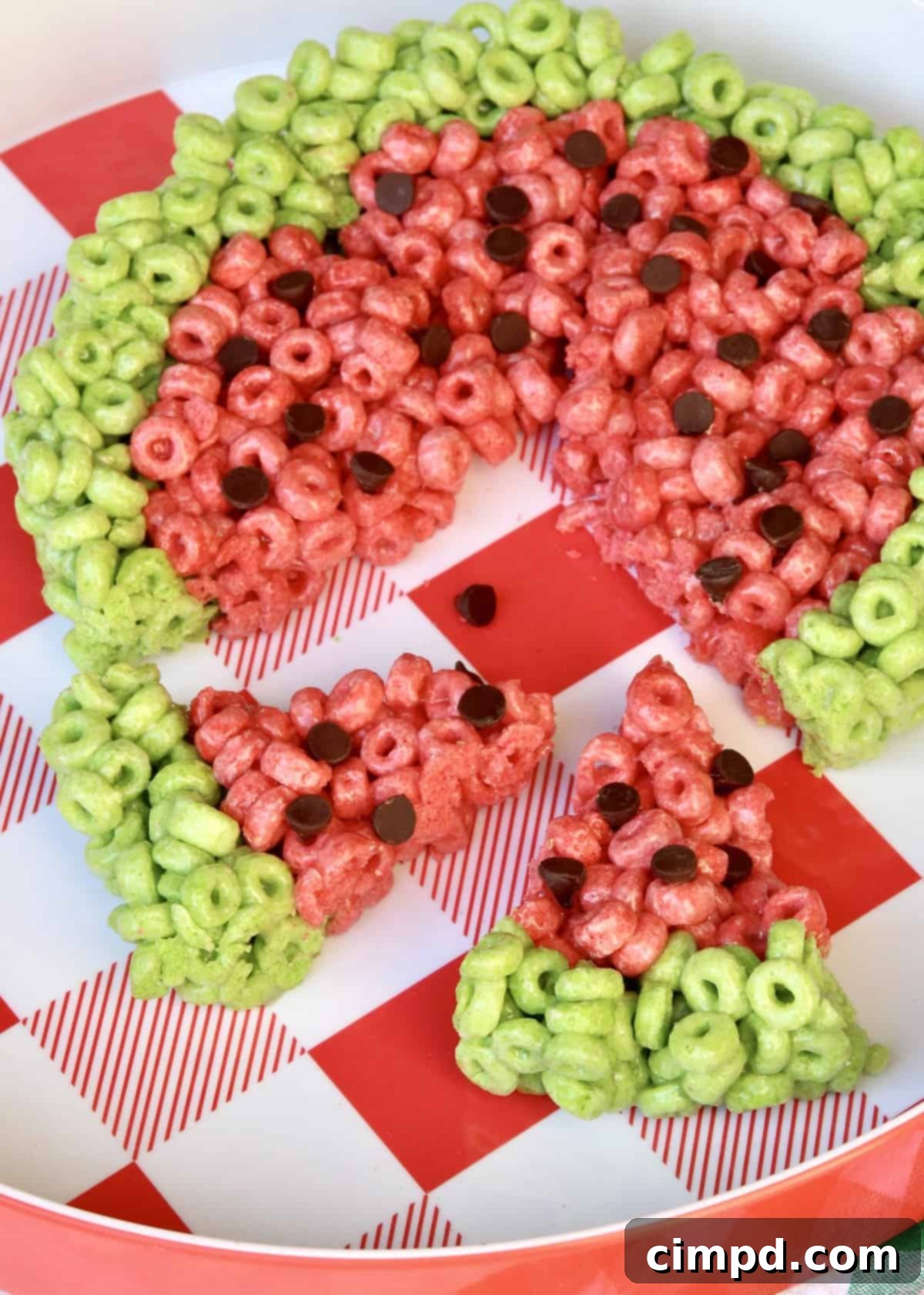 Watermelon No-Bake Treats close up