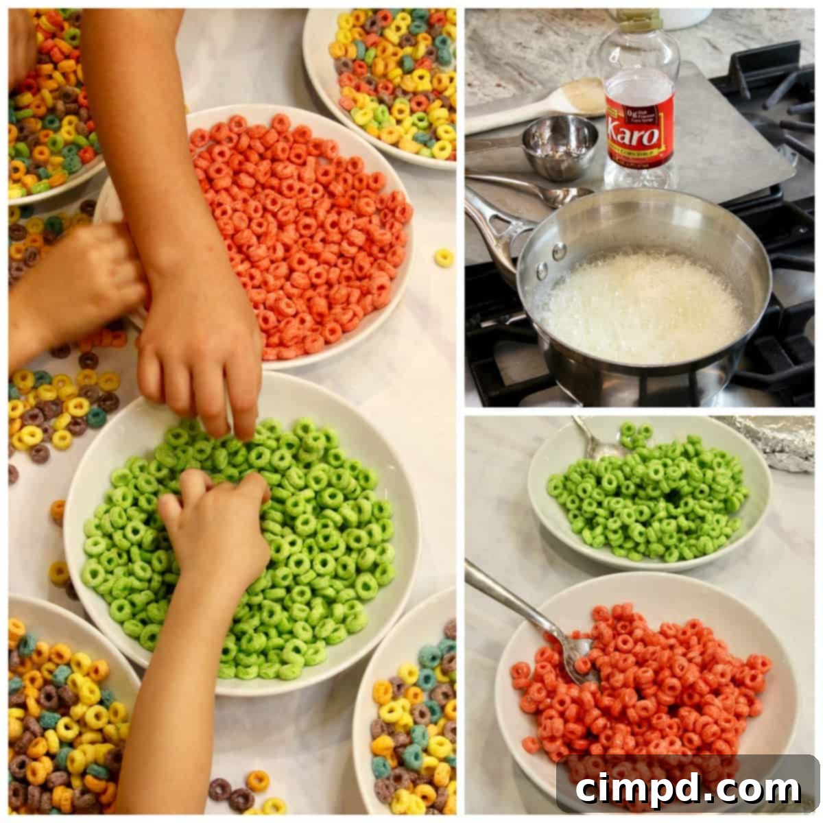 Steps for making Watermelon No-Bake Treats