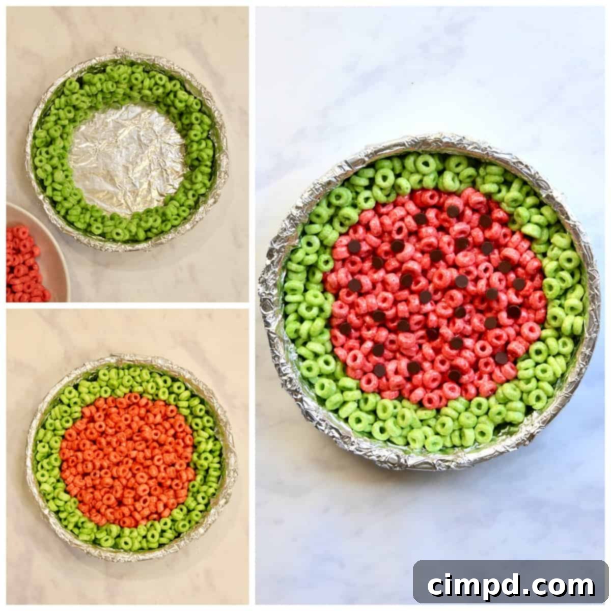 Watermelon No-Bake Treats ready to be served