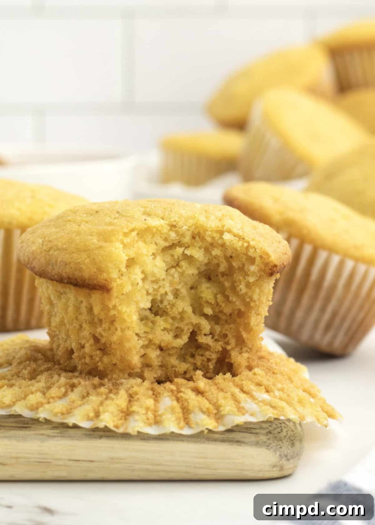 Golden Honey Corn Muffins freshly baked and ready to enjoy