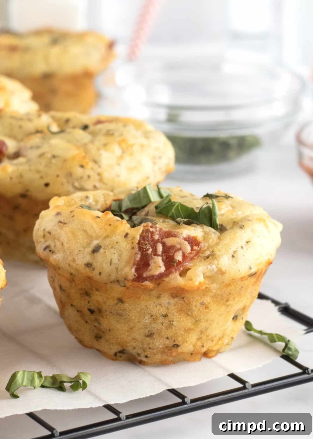 Cheesy Pizza Poppers 2 Delicious and Easy Pizza Muffins by The BakerMama