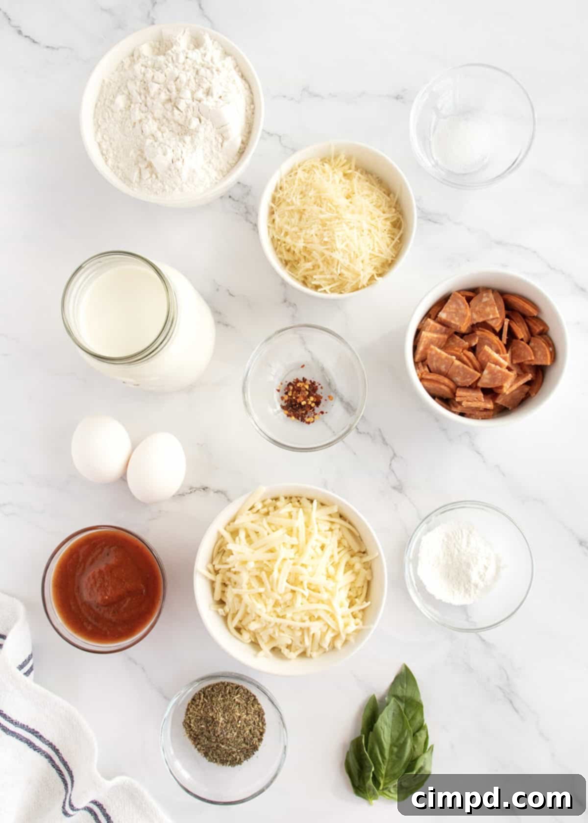 Cheesy Pizza Poppers 4 Freshly Baked Pizza Muffins with Melted Cheese