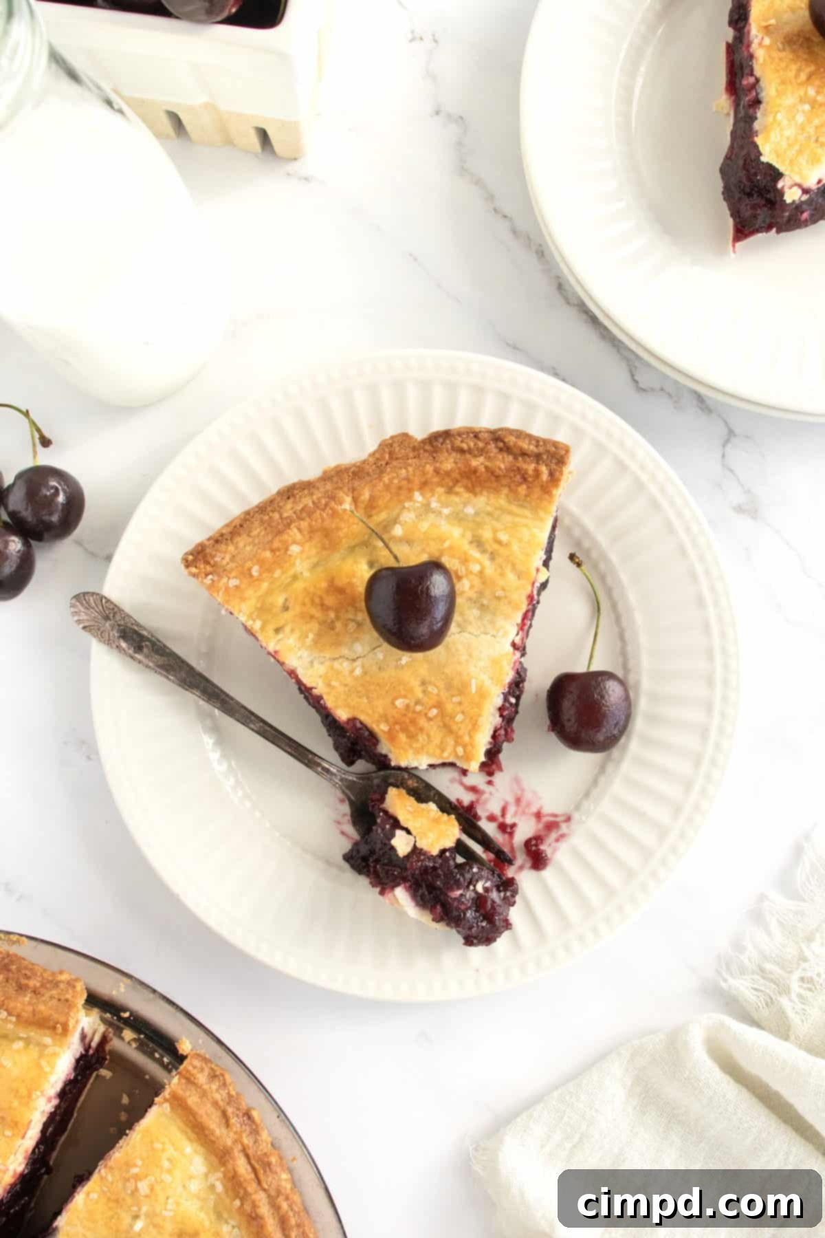 Fresh Cherry Pie by The BakerMama