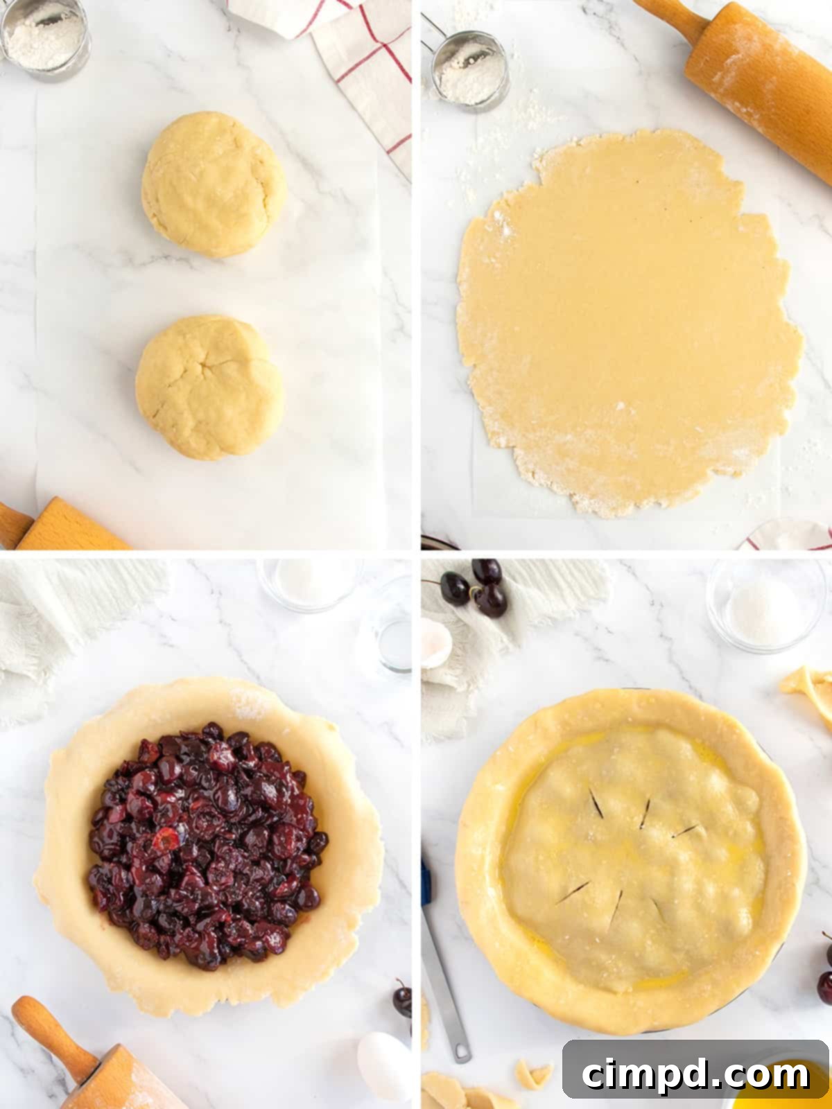 Fresh Cherry Pie by The BakerMama