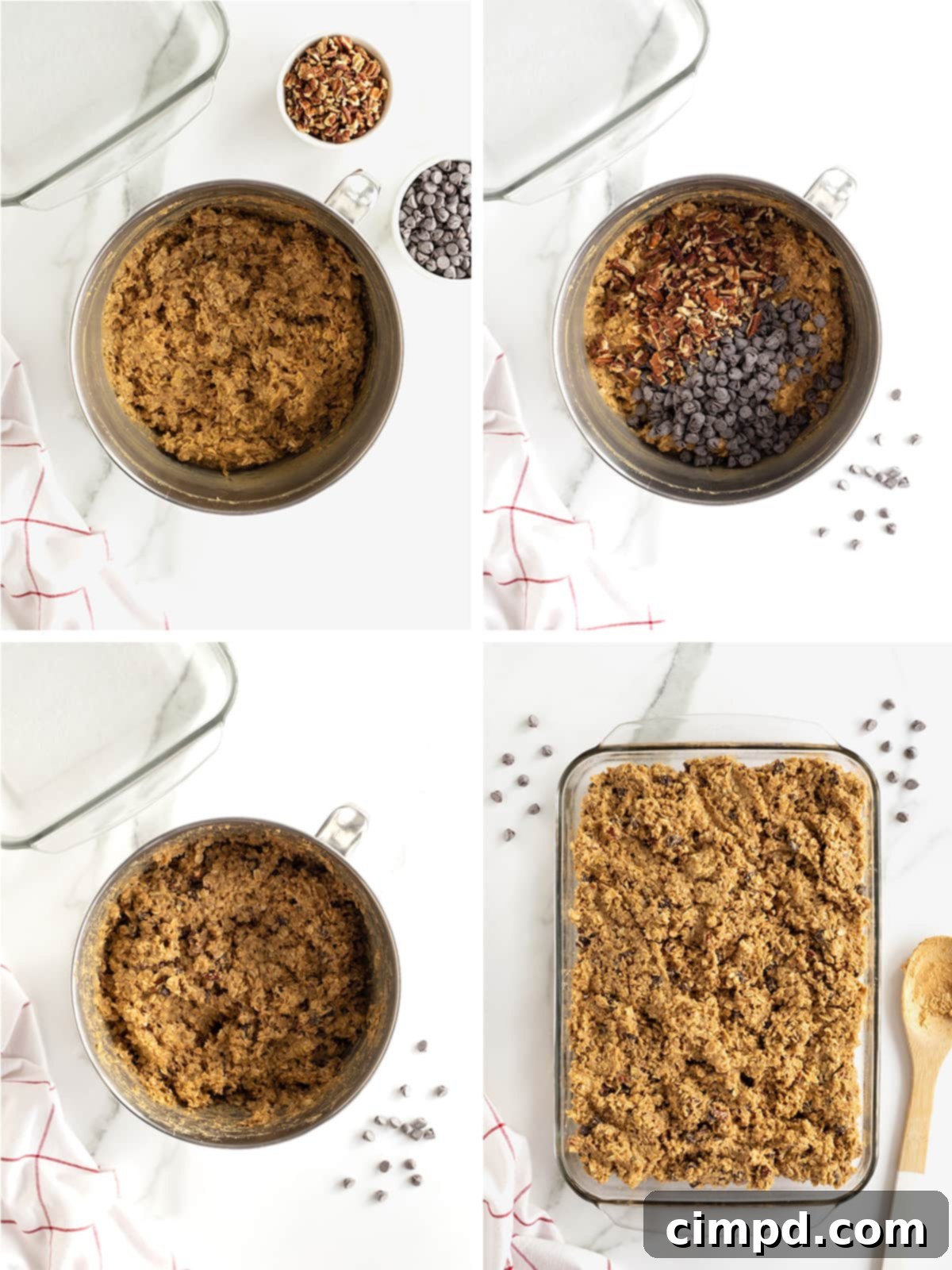 Homemade Chocolate Chip Granola Bars 8 Steps to make chocolate chip granola bars.