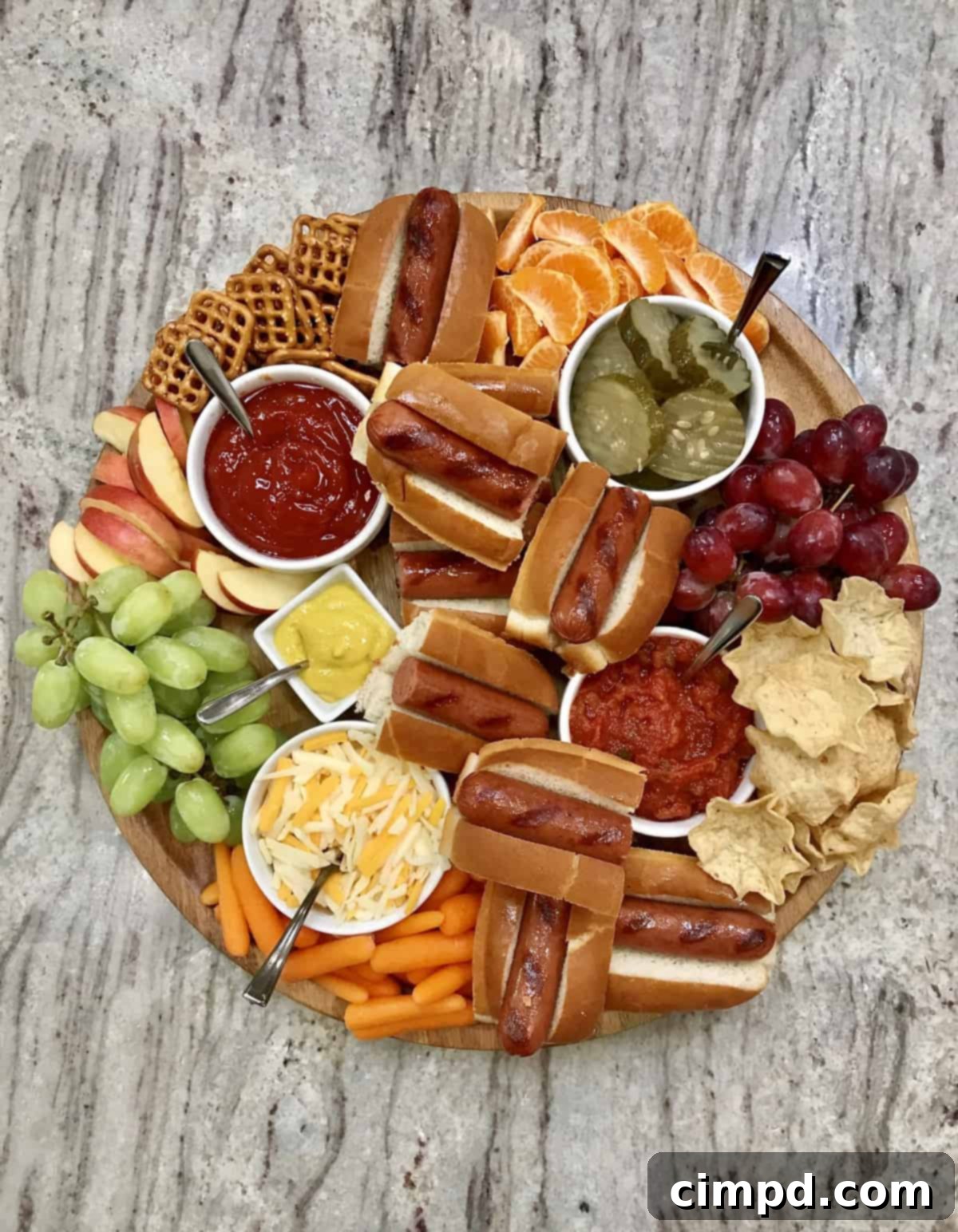 Hot Dog Board by The BakerMama