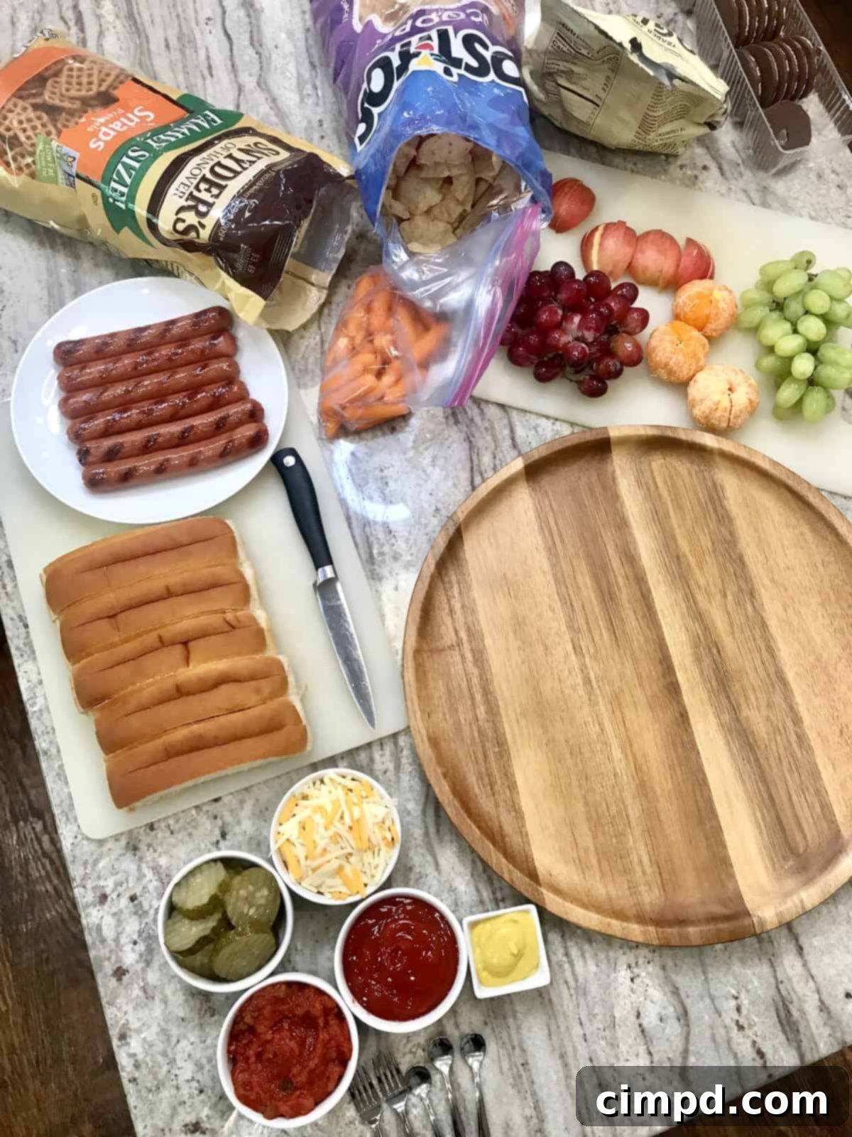 Hot Dog Board by The BakerMama