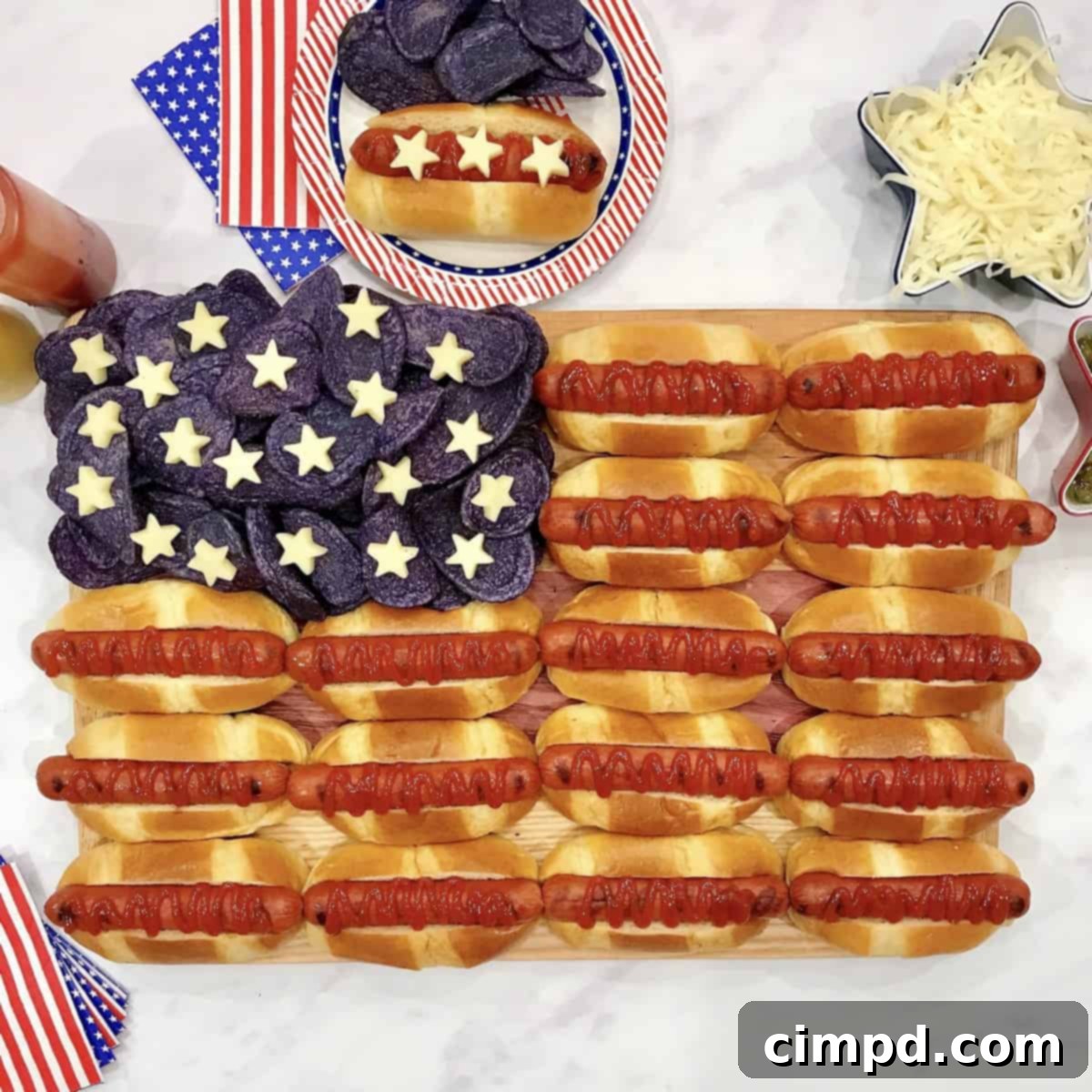Hot Dog Flag Board by The BakerMama