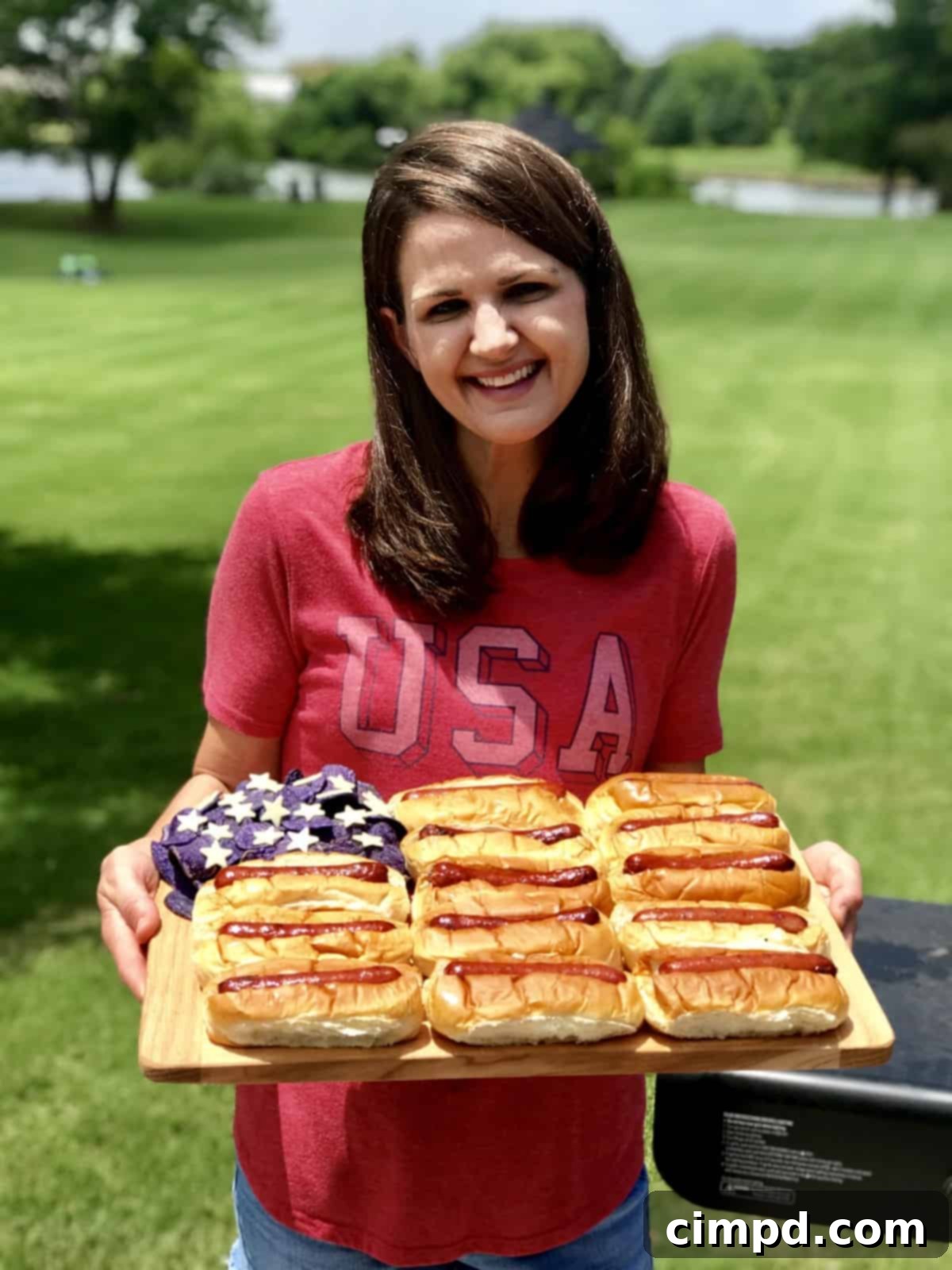 Hot Dog Flag Board by The BakerMama