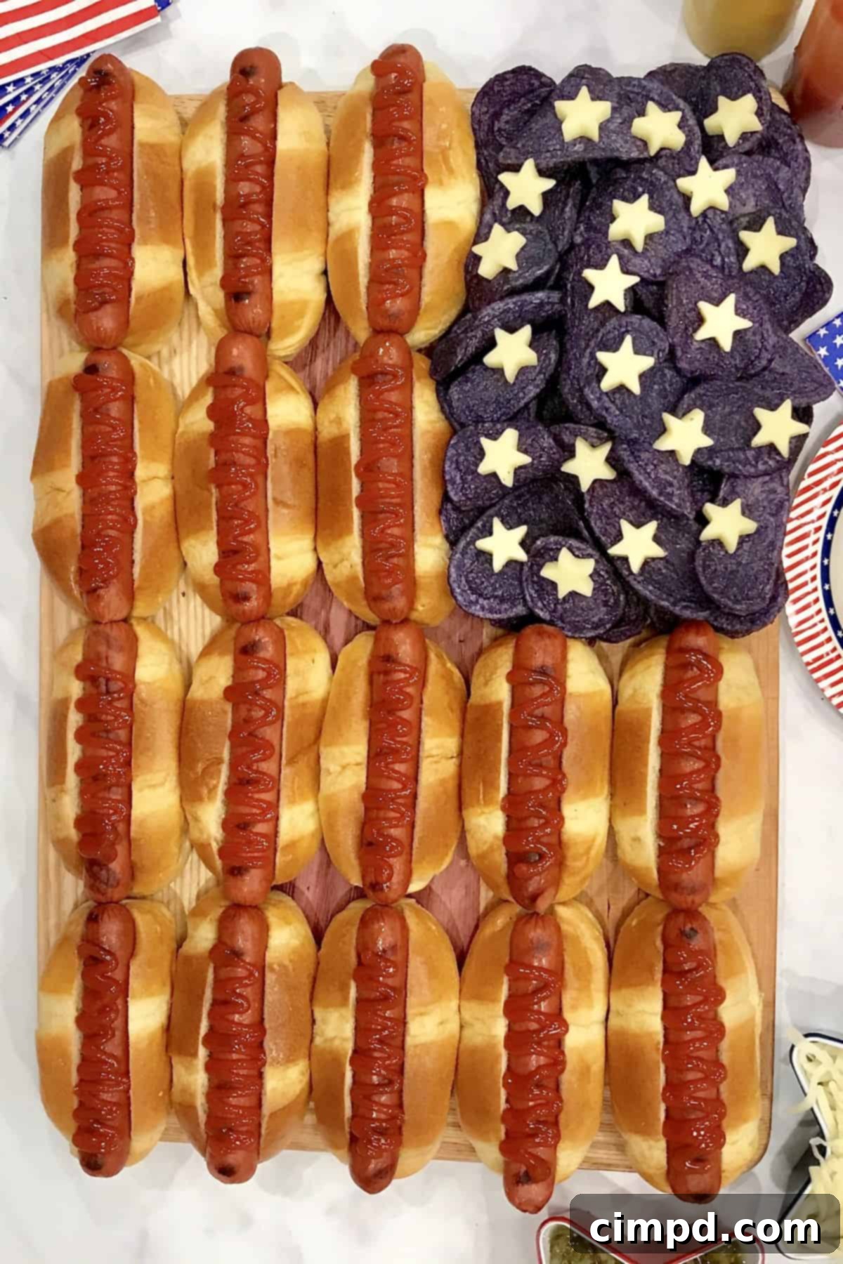 Hot Dog Flag Board by The BakerMama