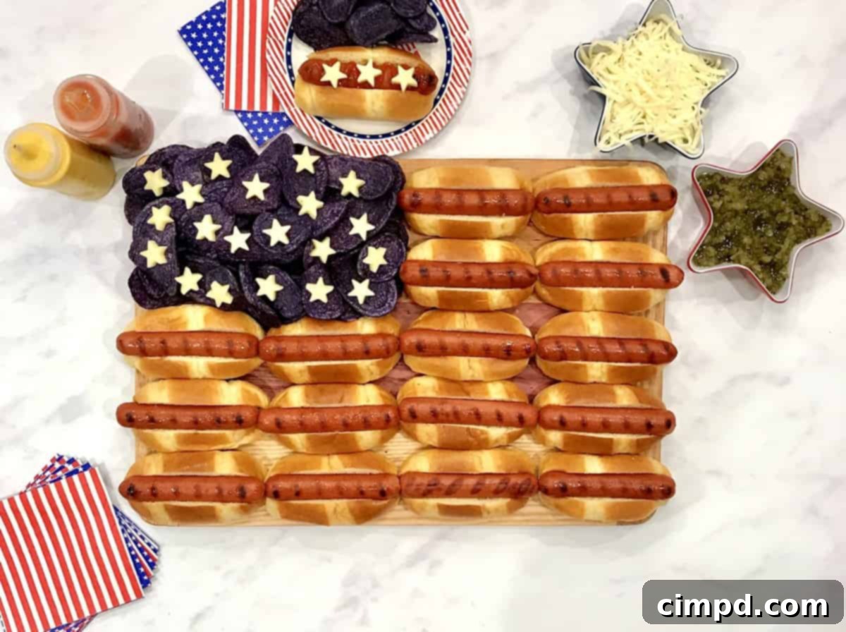 Hot Dog Flag Board by The BakerMama