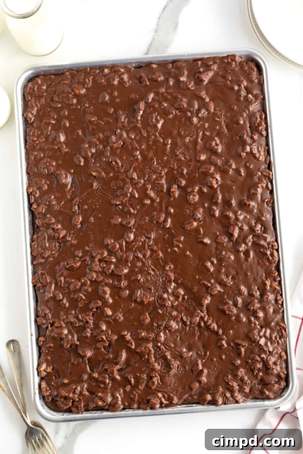 Chocolate Sheet Cake by The BakerMama