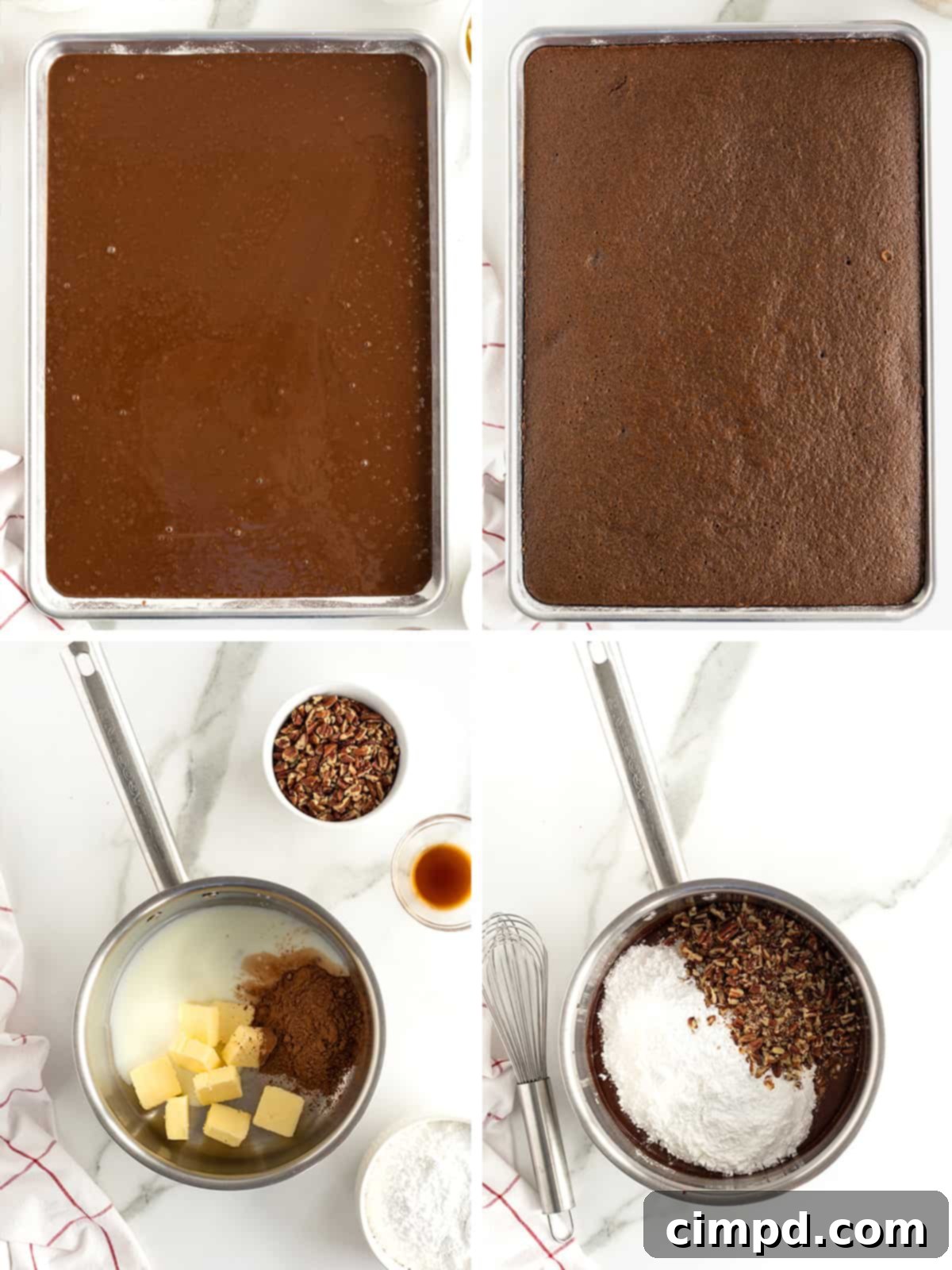 Chocolate Sheet Cake by The BakerMama