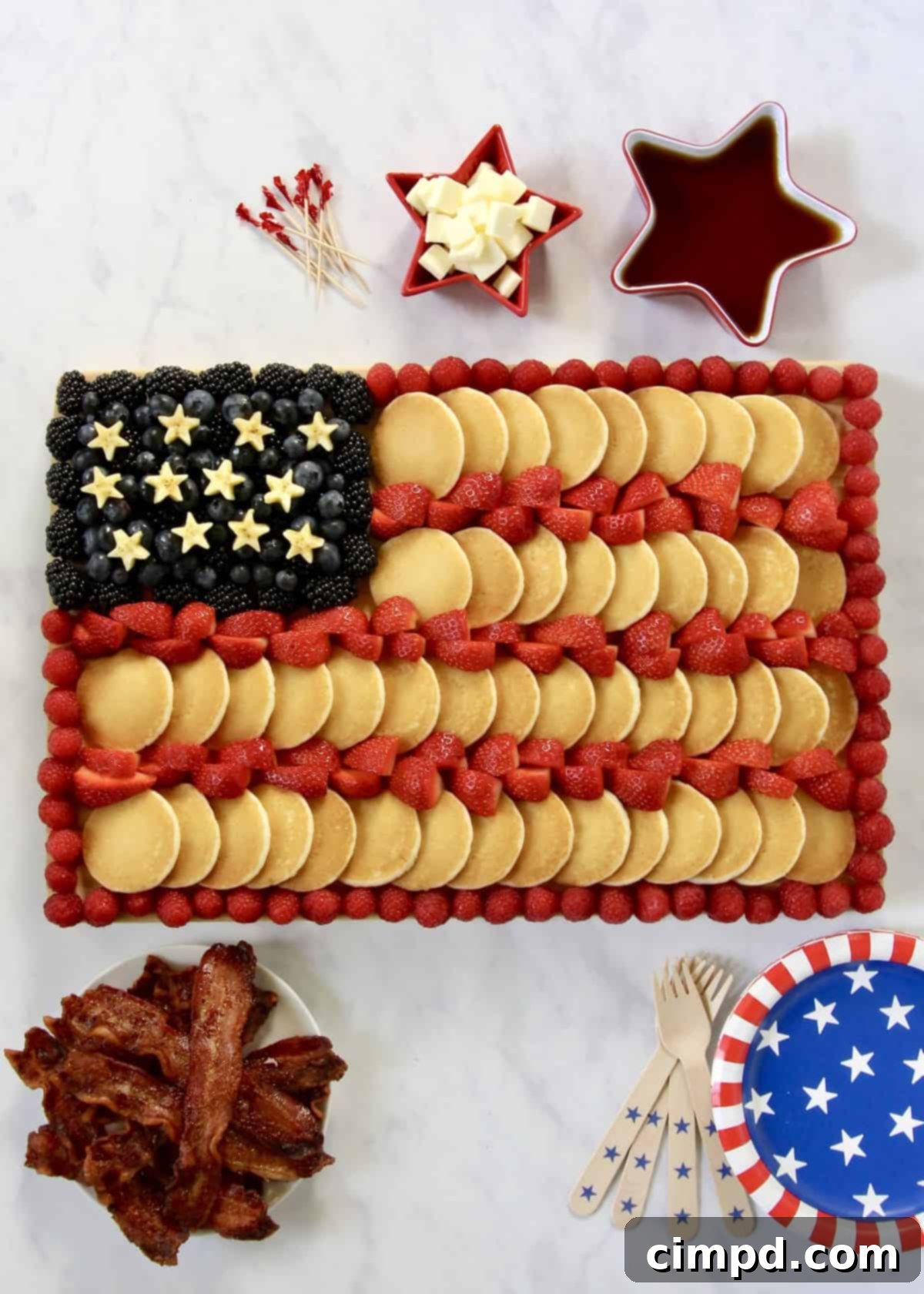 Patriotic Pancake Board by The BakerMama