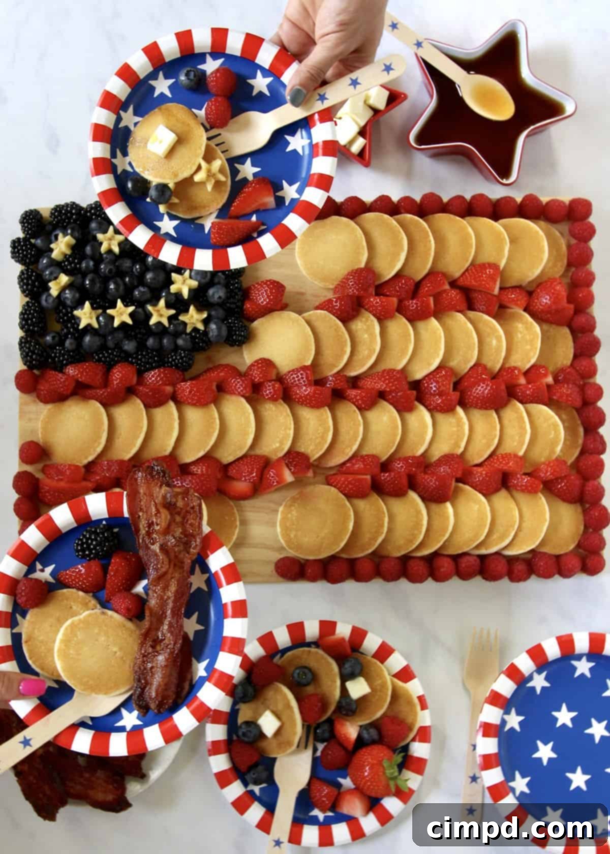 Patriotic Pancake Board by The BakerMama
