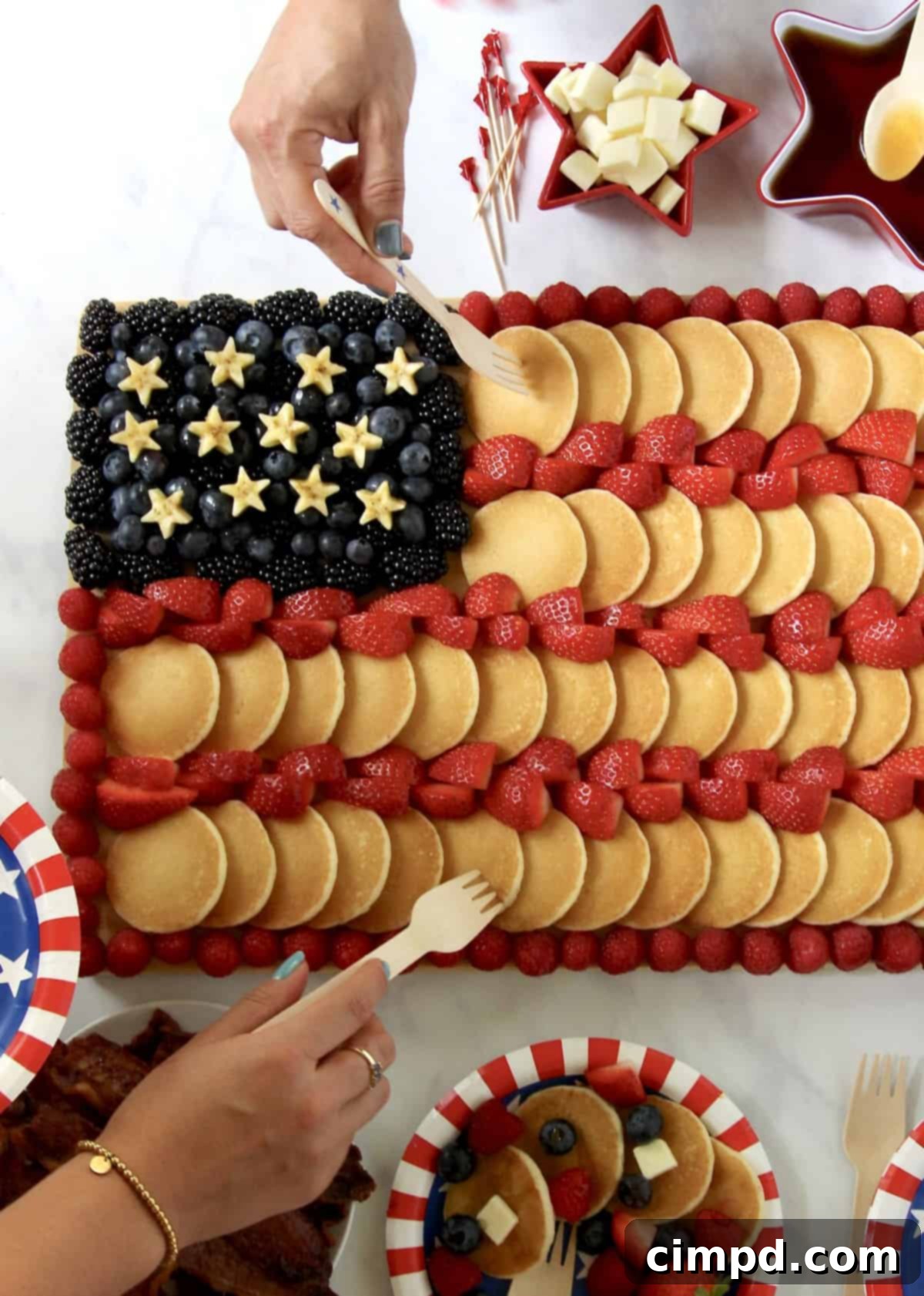 Patriotic Pancake Board by The BakerMama