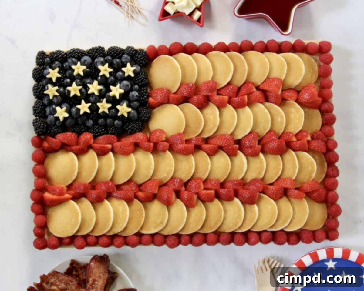 Patriotic Pancake Board by The BakerMama