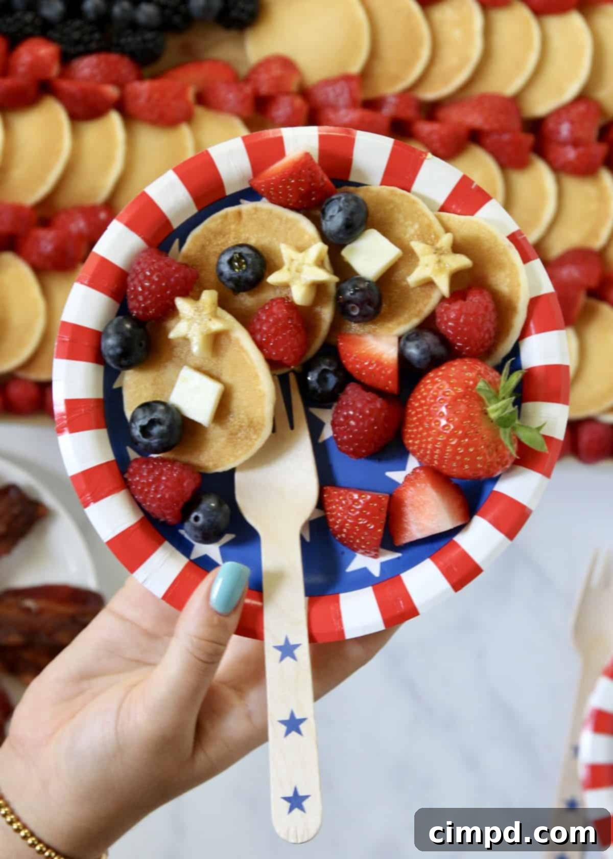 Patriotic Pancake Board by The BakerMama