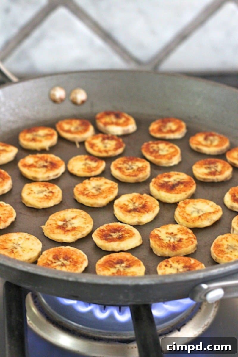 The Ultimate French Toast Brunch Board 6 Warm caramelized banana slices on a piece of toast