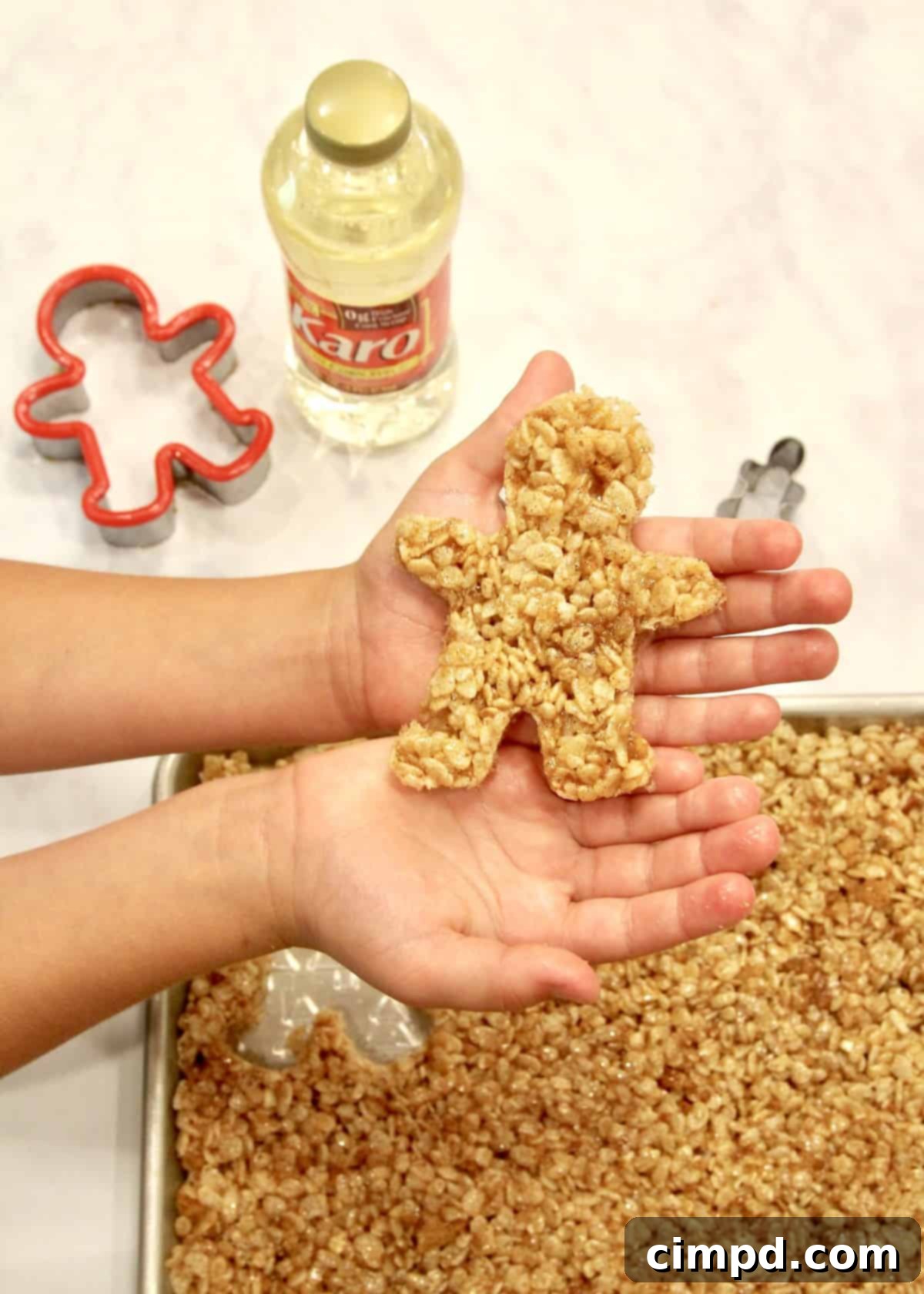 Another view of cut no-bake gingerbread men ready for decoration.