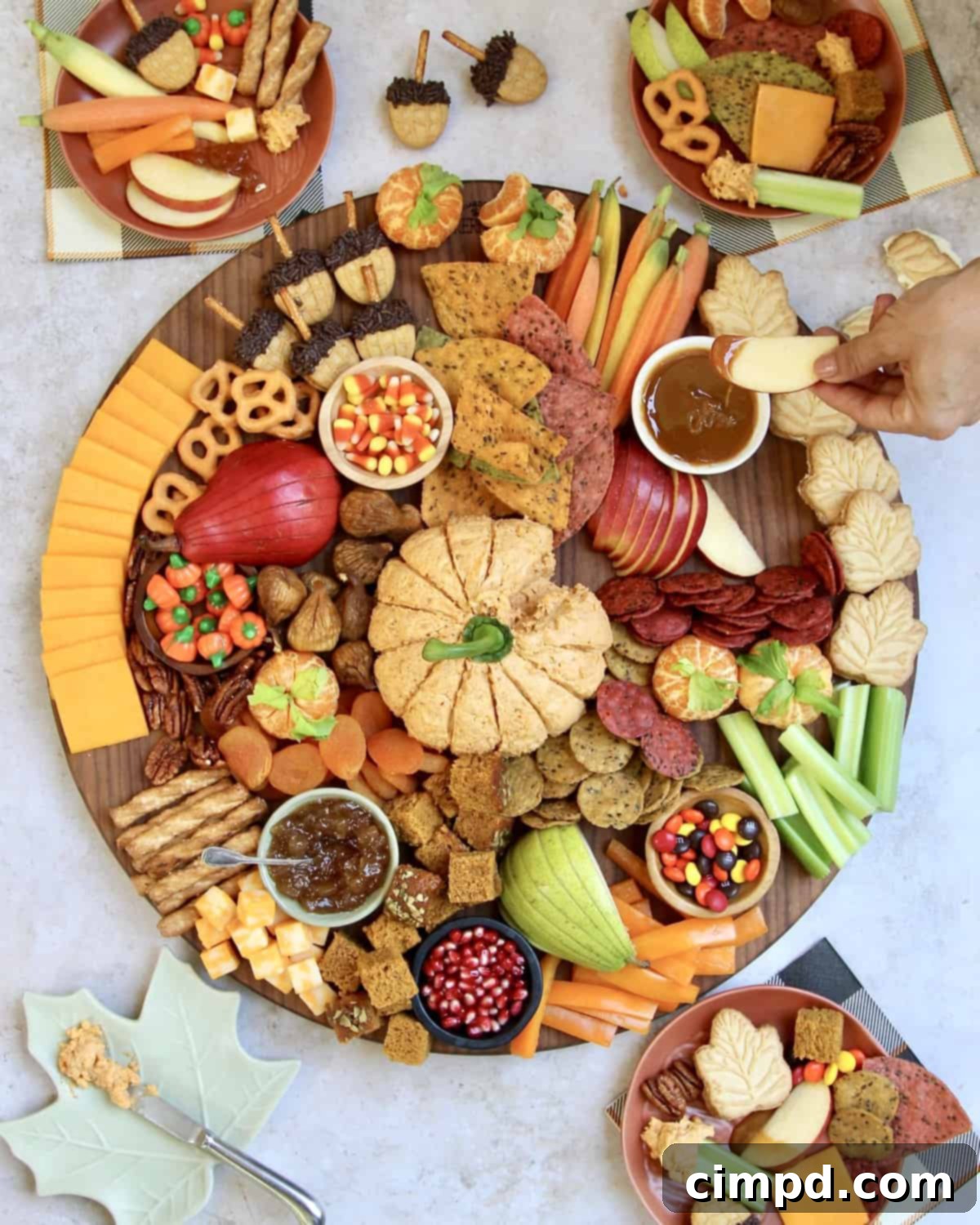 Autumn Delights Platter 4 Assorted Fall Snacks on the Board by The BakerMama