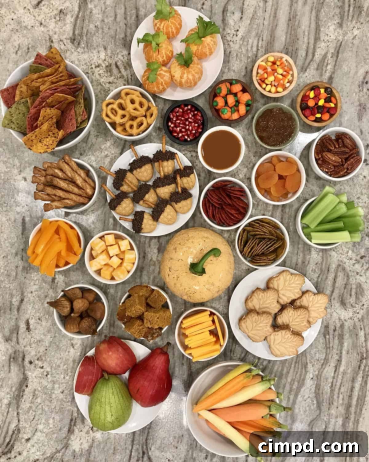 Autumn Delights Platter 5 Full Spread of Fall Snack Board by The BakerMama