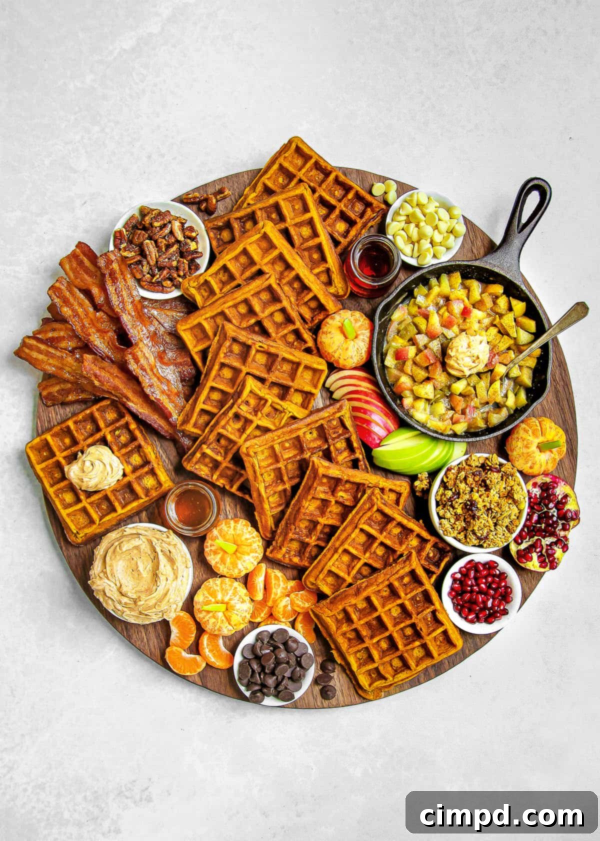 Pumpkin Waffle Board by The BakerMama