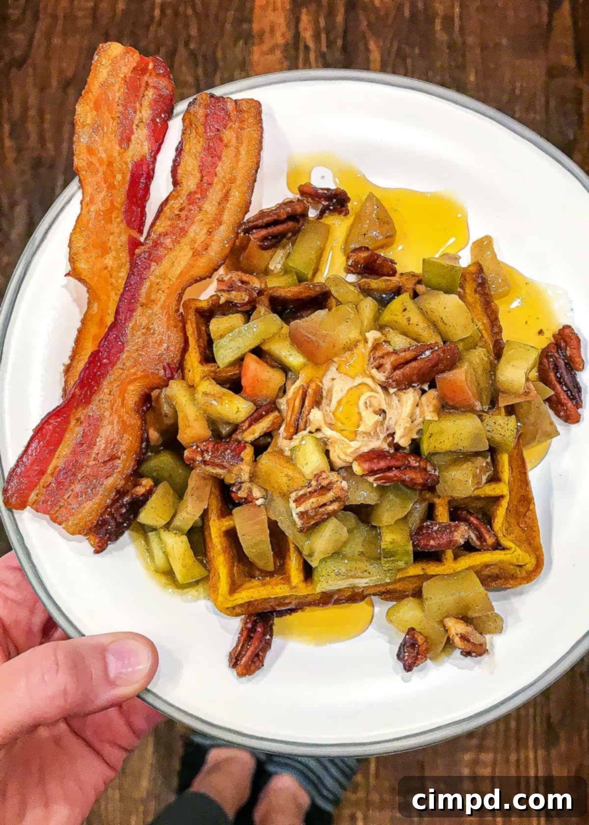 Pumpkin Waffle Board by The BakerMama