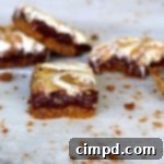 S'mores Fudge Bars - Recipe Card Image