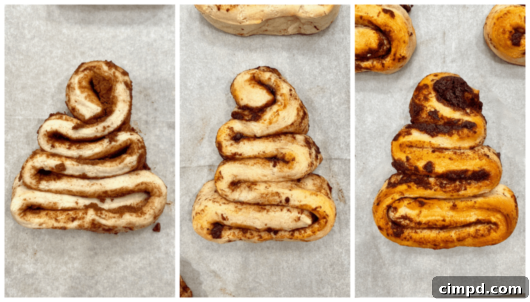 Festive Christmas-Shaped Cinnamon Rolls