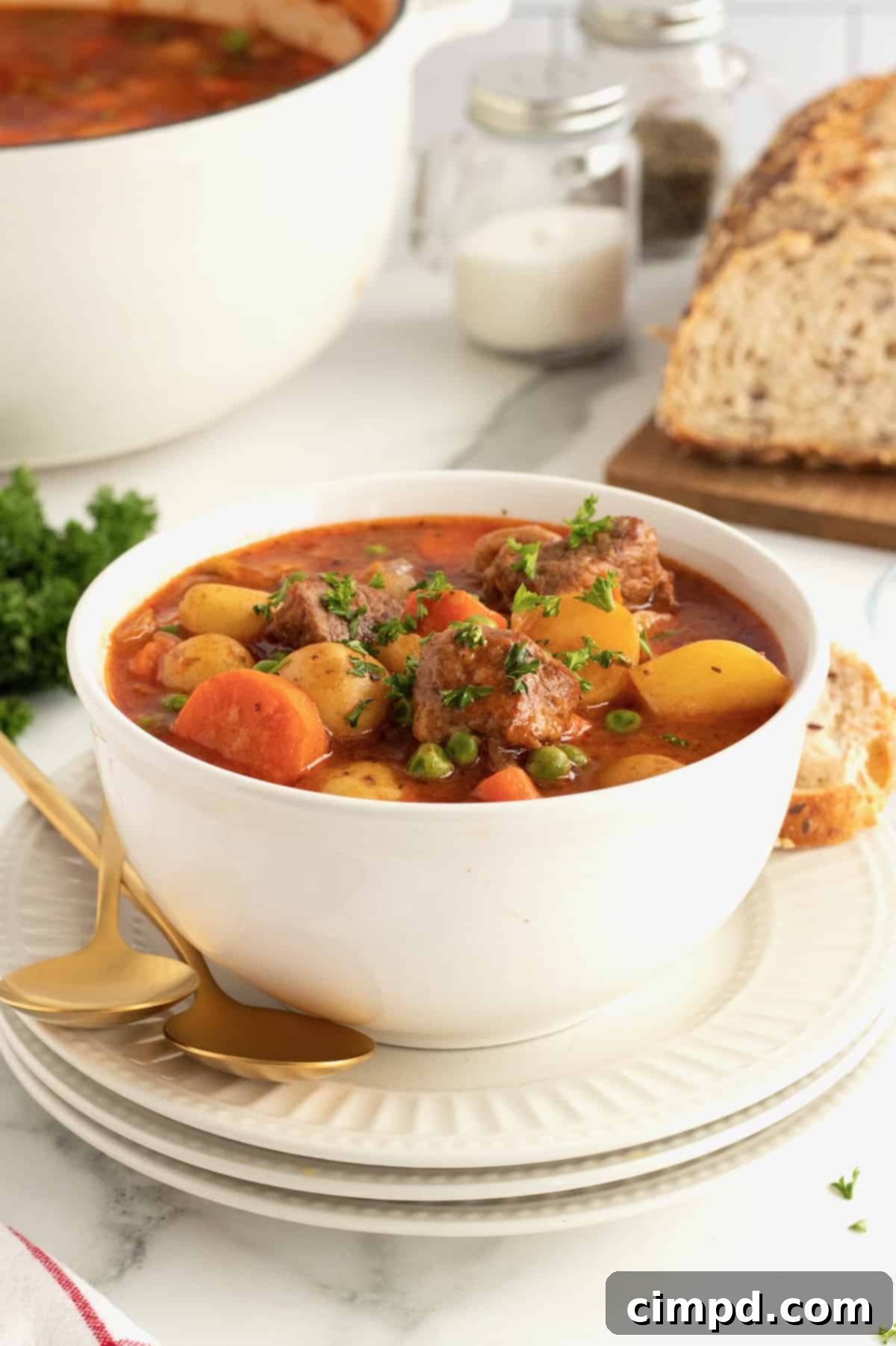 The Best Beef Stew stored in containers for future enjoyment.