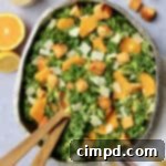Citrus Caesar Salad with Baked Croutons