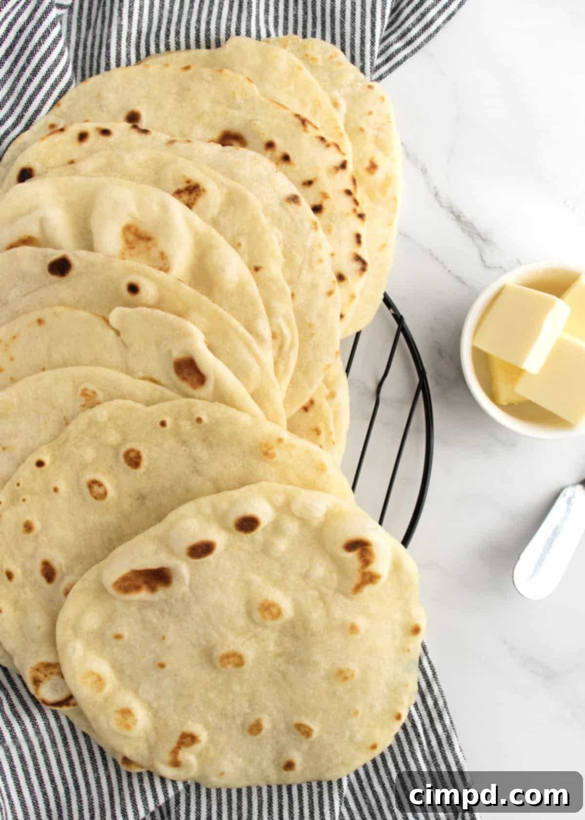 Fluffy, Fresh Homemade Flour Tortillas 9 Homemade Flour Tortillas by The BakerMama