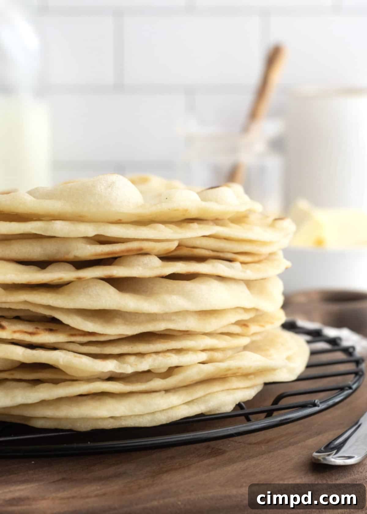 Fluffy, Fresh Homemade Flour Tortillas 3 Homemade Flour Tortillas by The BakerMama