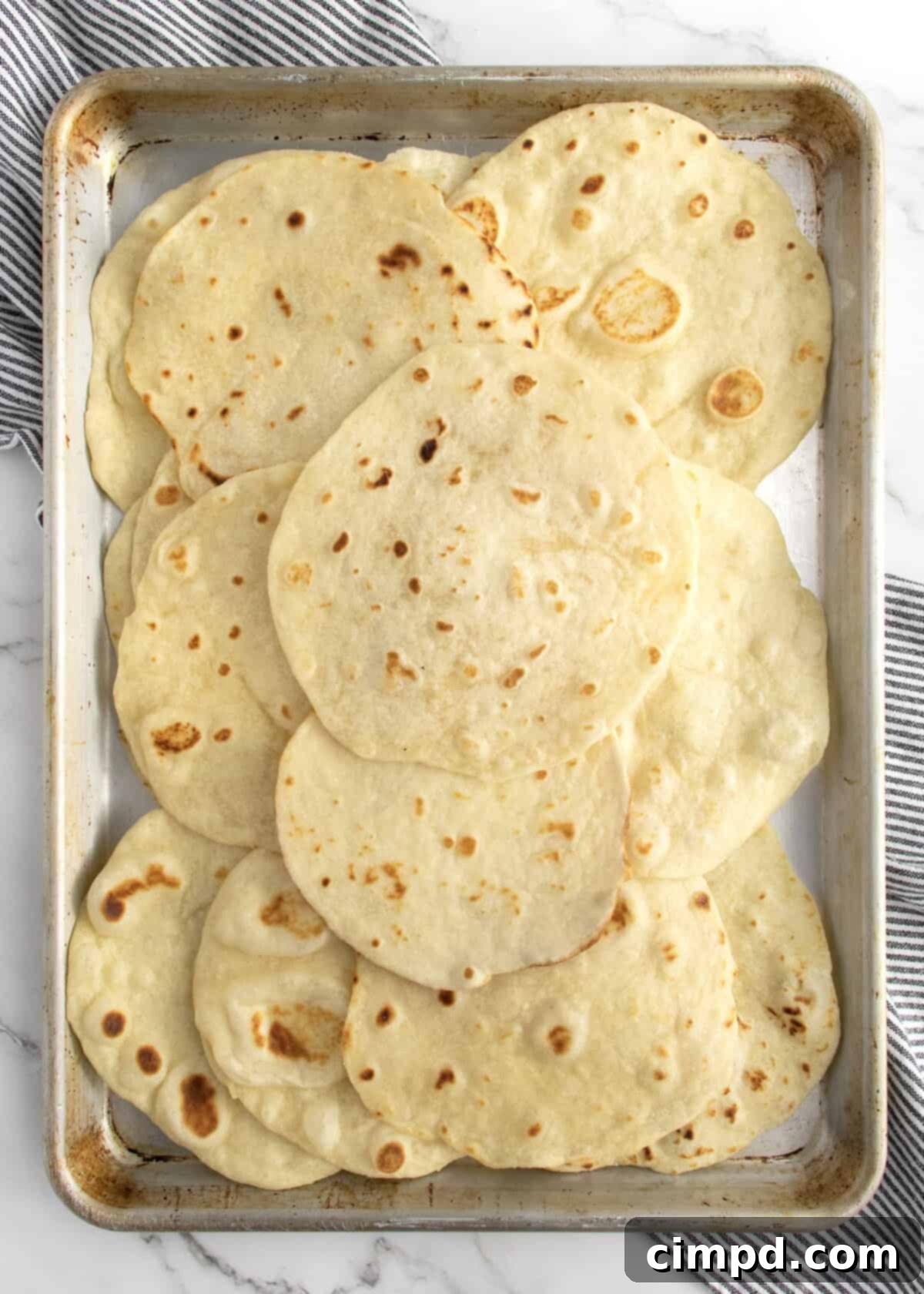 Fluffy, Fresh Homemade Flour Tortillas 8 Homemade Flour Tortillas by The BakerMama