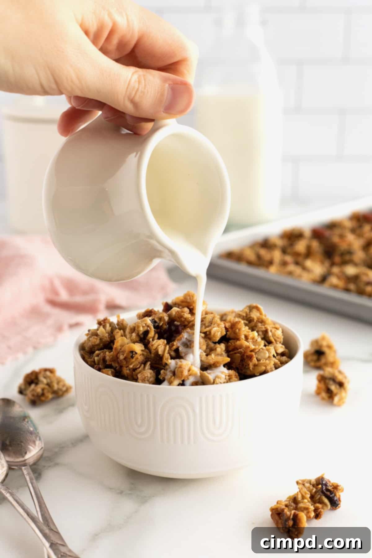 Chunky Homemade Granola for a healthy breakfast option