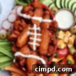 Ultimate Wing Spread 8 Chicken Wings Snack Board by The BakerMama