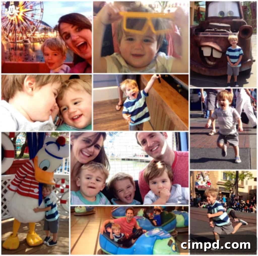 California Adventure with Toddlers - Collage of attractions