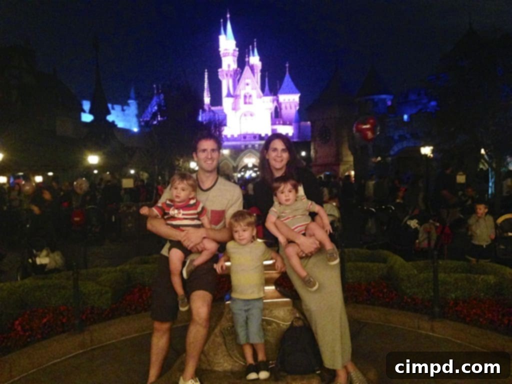 Disneyland with Toddlers - Sleeping Beauty Castle at night