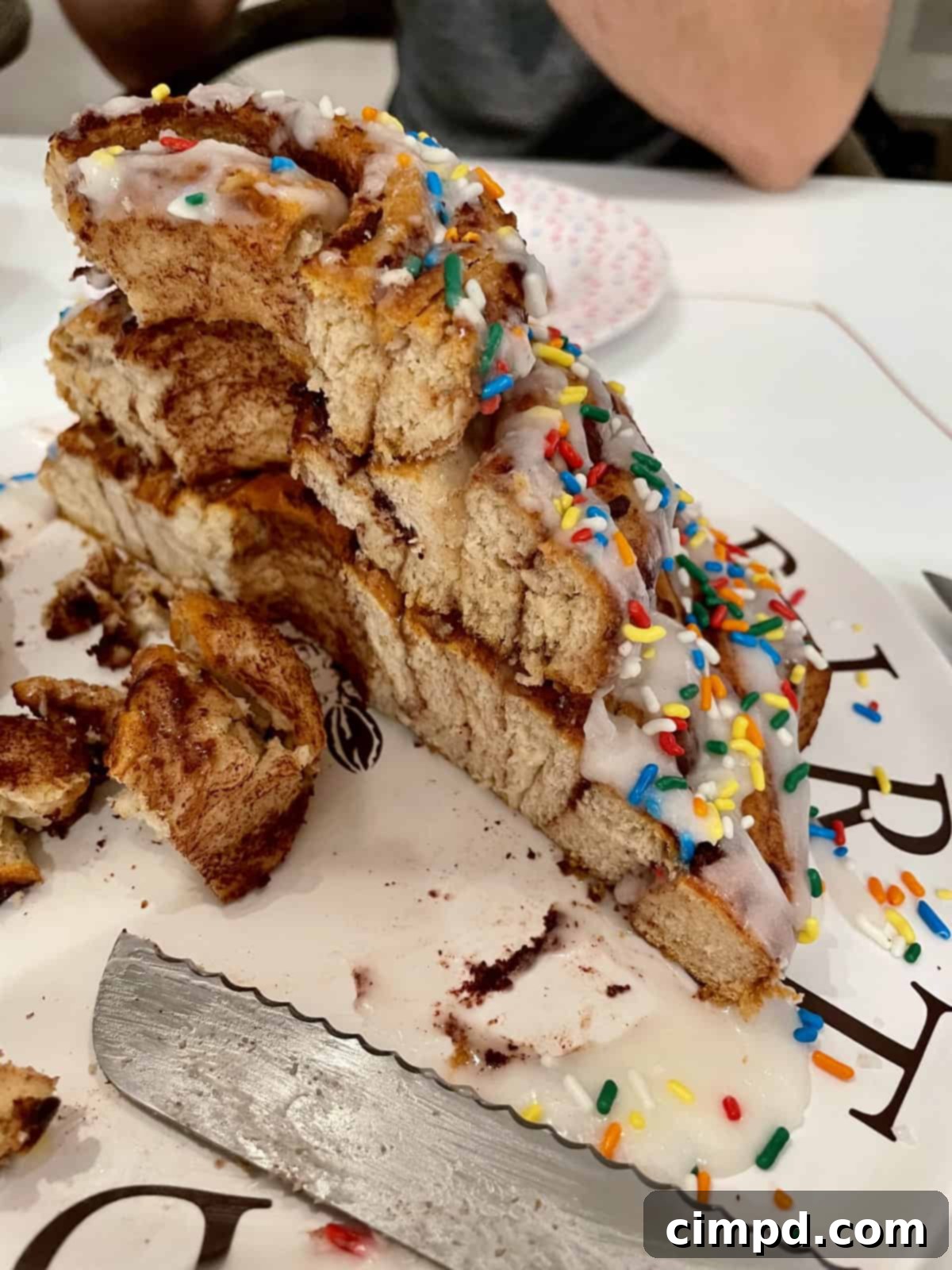 Cinnamon Roll Birthday Cake by The BakerMama