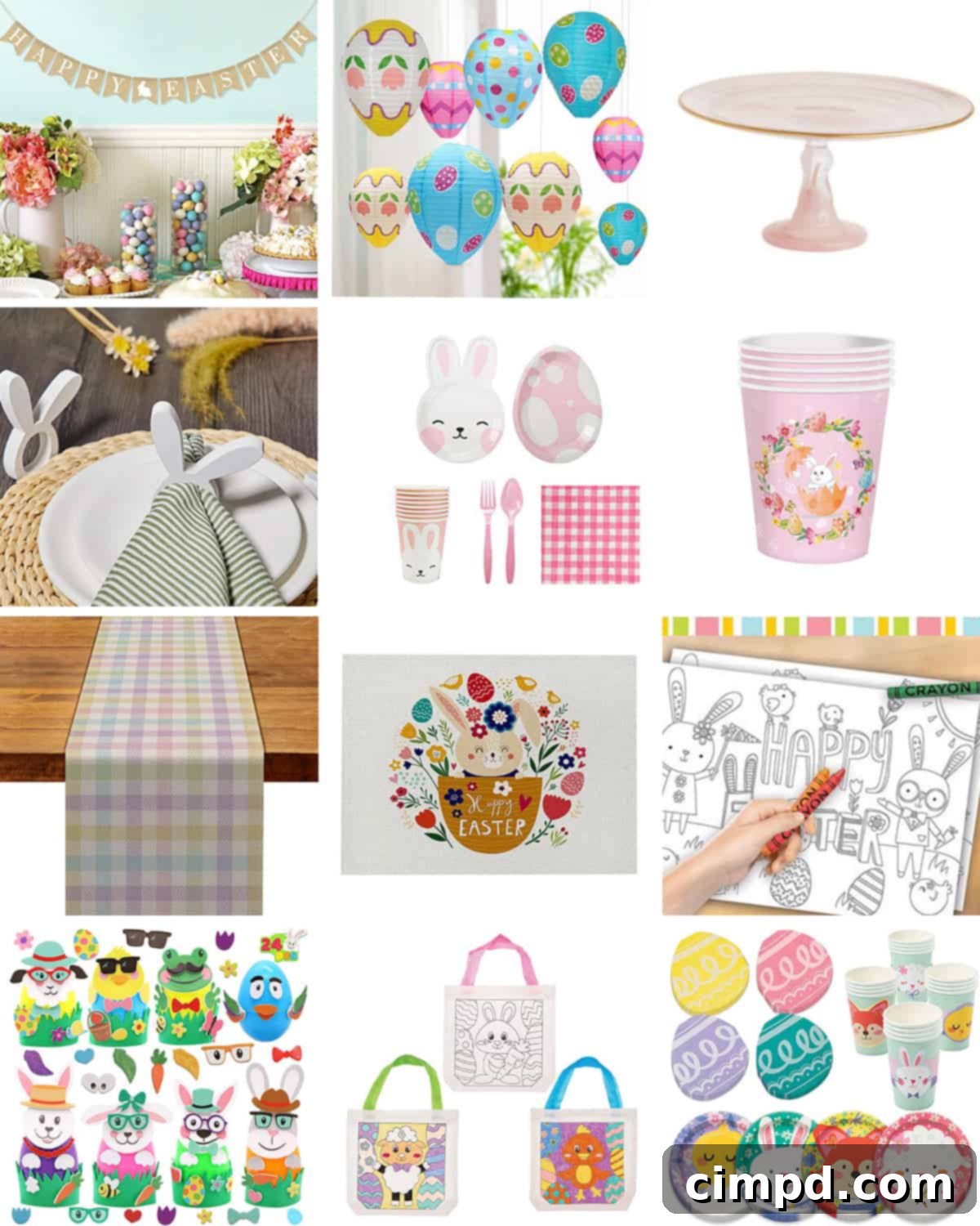 The Ultimate Easter Host Handbook 3 Easter Decor Ideas from The BakerMama: Banners, Lanterns, Cake Stands, and Party Supplies for a Charming Celebration