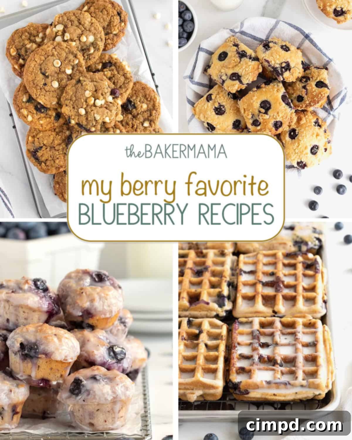 A vibrant collection of blueberry dishes showcasing the versatility of fresh blueberries, from breakfast pastries to cocktails and desserts.