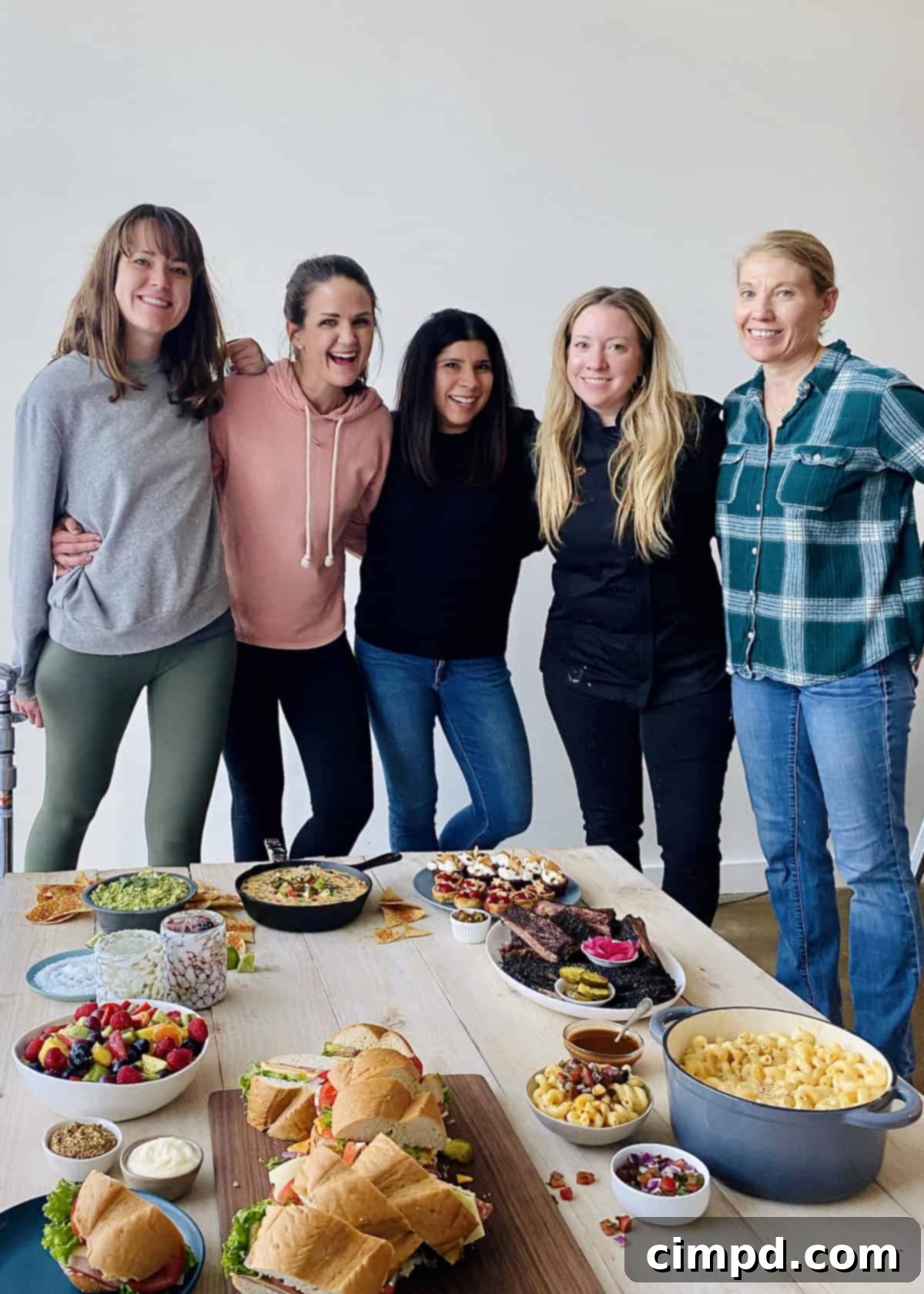 Maegan Brown working on a cookbook spread