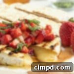 Grilled Brie with Strawberries recipe card image