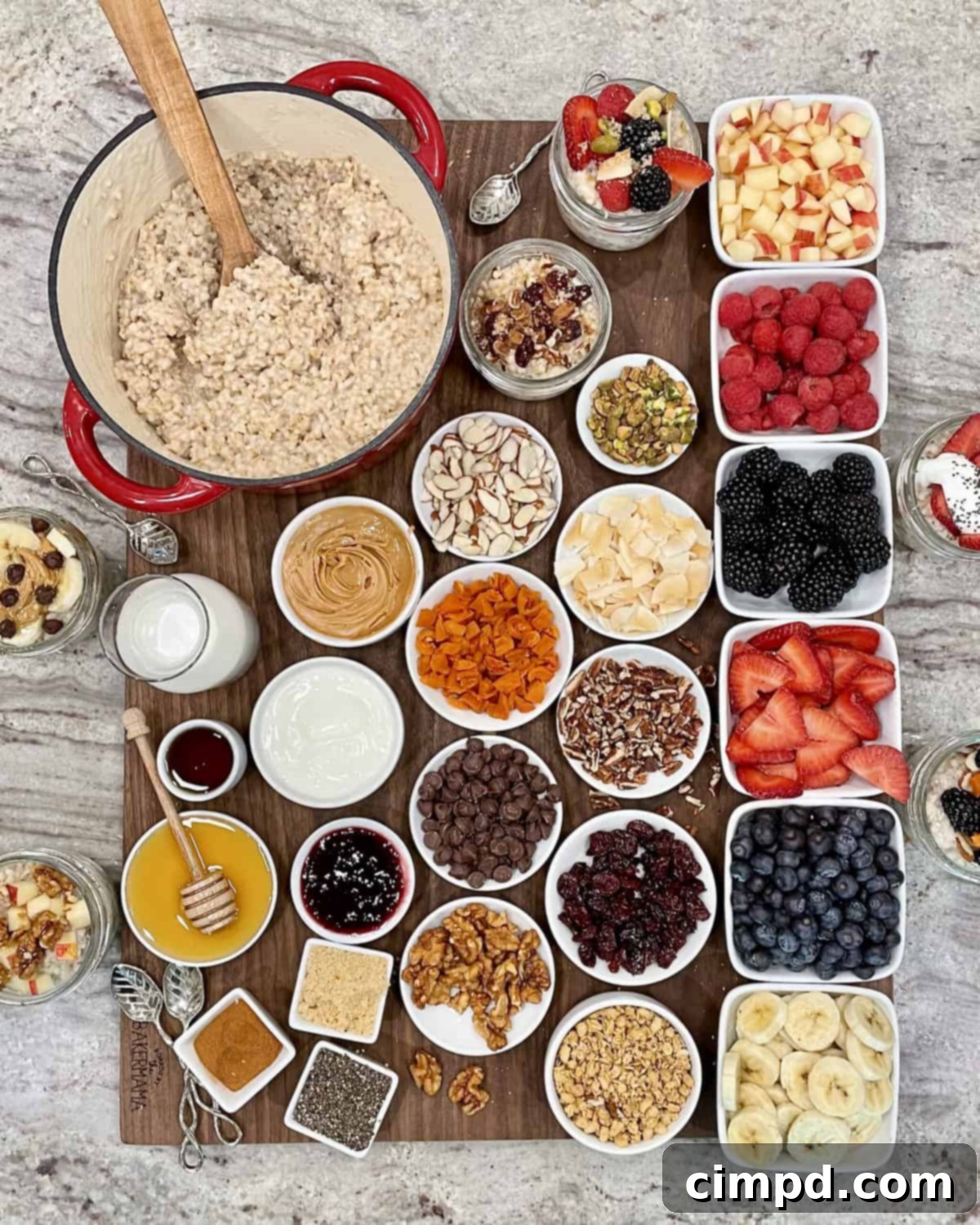 Top-Your-Own Oatmeal Board by The BakerMama